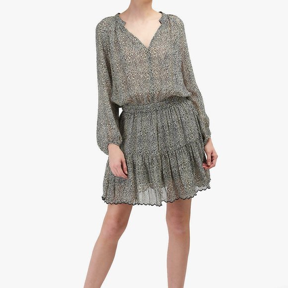 Velvet by Graham & Spencer Aubrey Leopard Print Dress XS - Picture 1 of 8